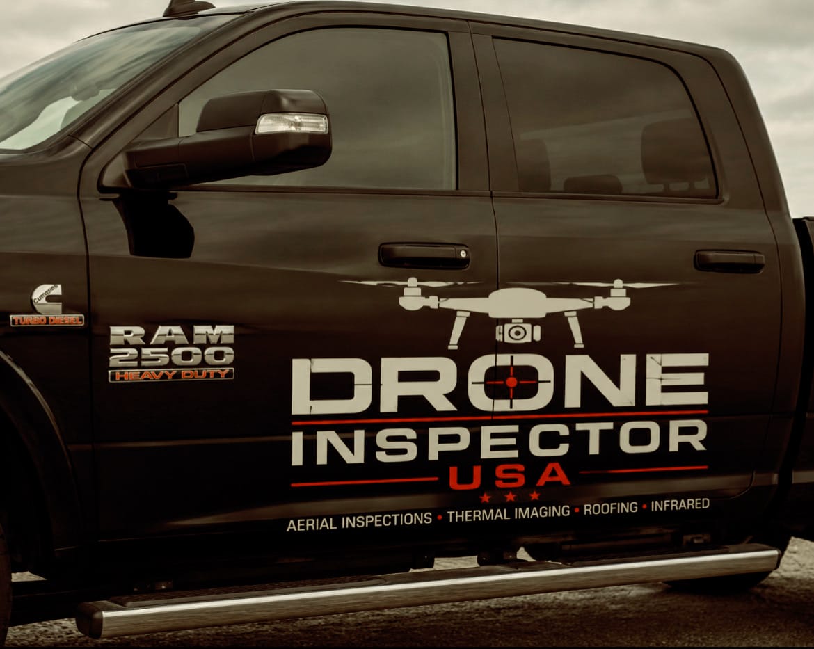 Drone Inspector USA wrapped RAM 2500 truck